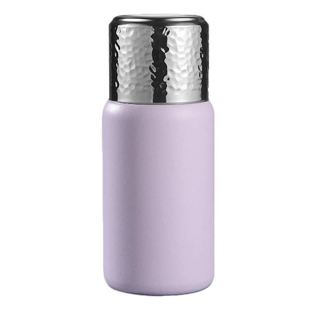 300ml 316 Stainless Steel Insulated Cup Hammered Texture Lid Water Bottle with Tea Strainer BPA-Free, No FDA Certification