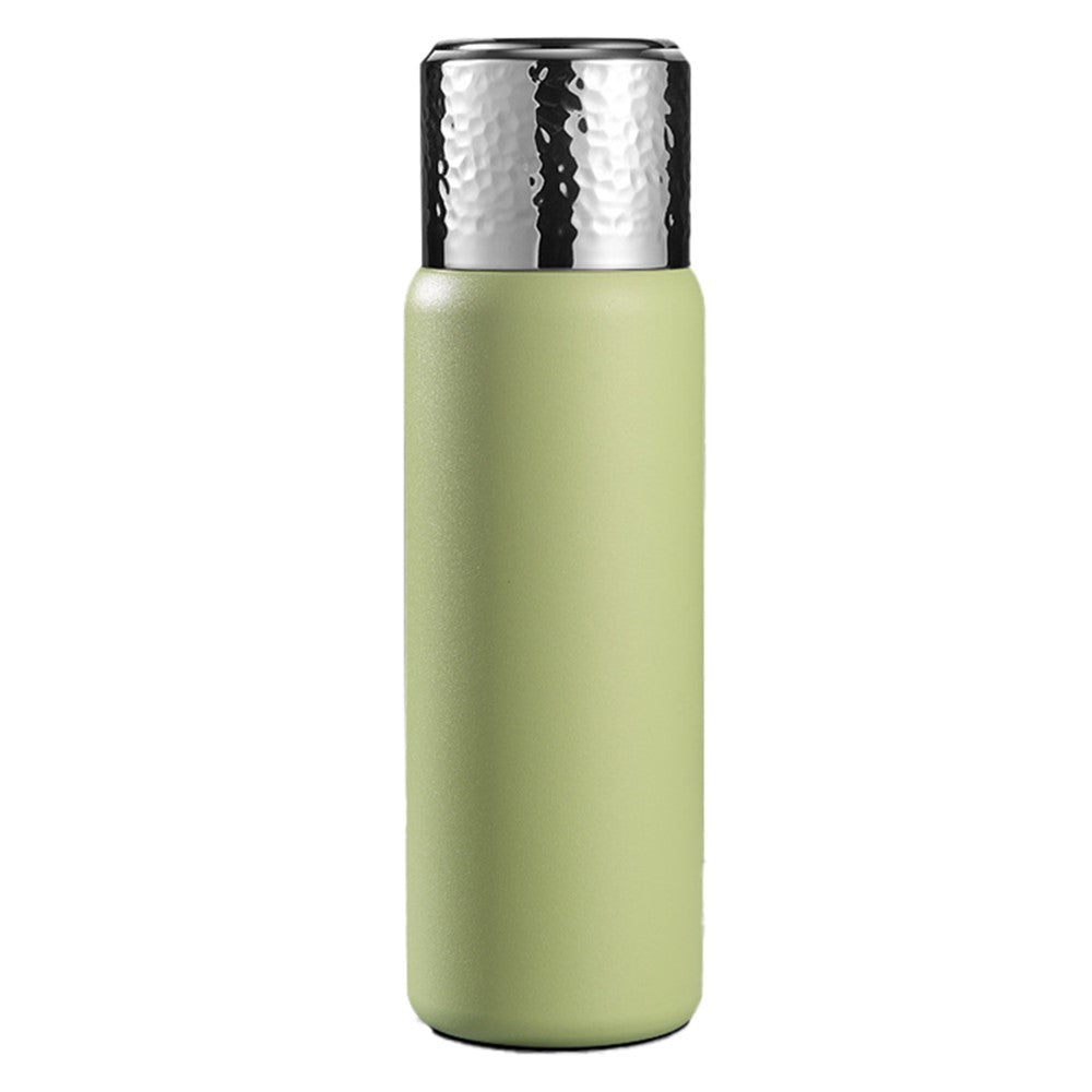 430ml Hammered Texture Lid 316 Stainless Steel Insulated Water Bottle with Tea Strainer BPA-Free, No FDA Certification