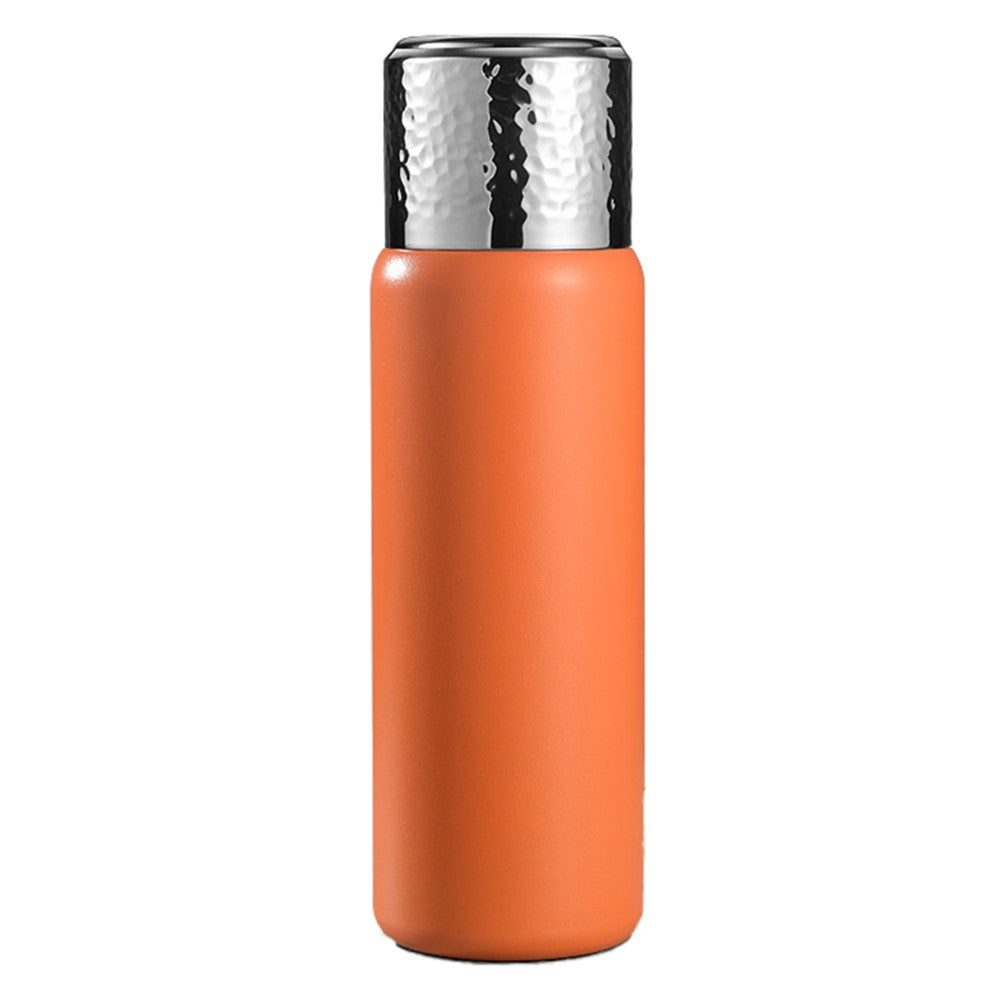 430ml Hammered Texture Lid 316 Stainless Steel Insulated Water Bottle with Tea Strainer BPA-Free, No FDA Certification
