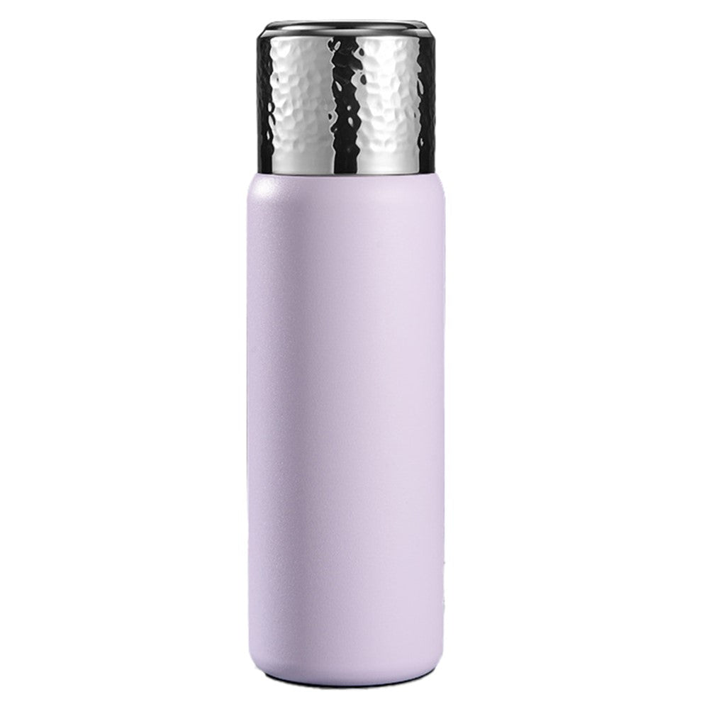 430ml Hammered Texture Lid 316 Stainless Steel Insulated Water Bottle with Tea Strainer BPA-Free, No FDA Certification