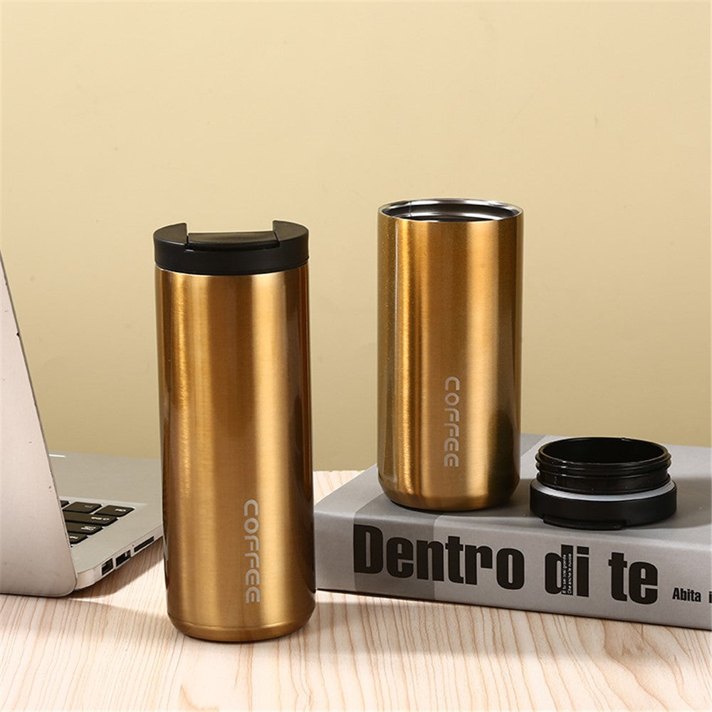 400ml 304 Stainless Steel Insulated Coffee Cup Car Home Water Bottle BPA-Free, No FDA Certification