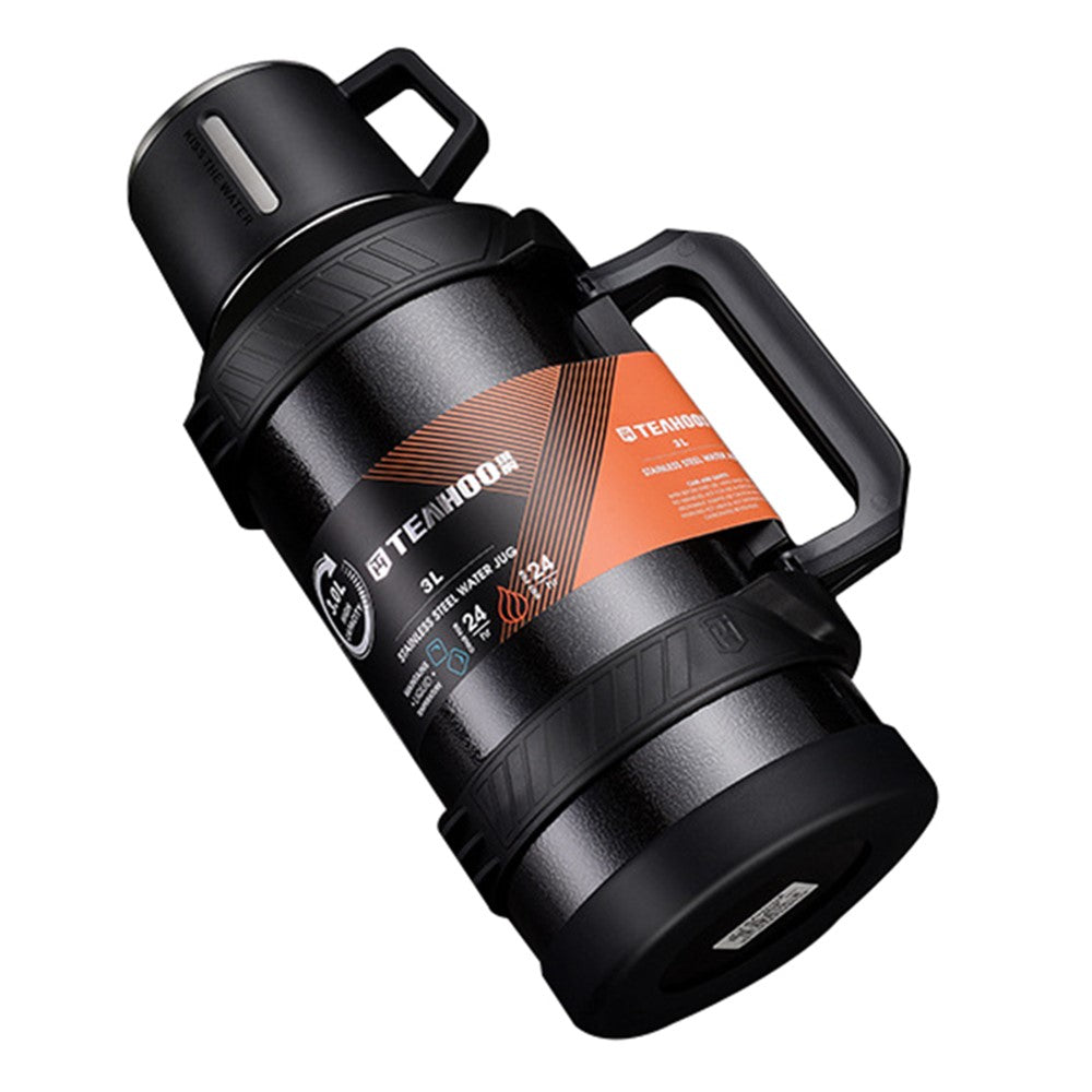 TEAHOO 3.0L Leak Proof 304 Stainless Steel Insulated Cup Water Bottle BPA Free, No FDA