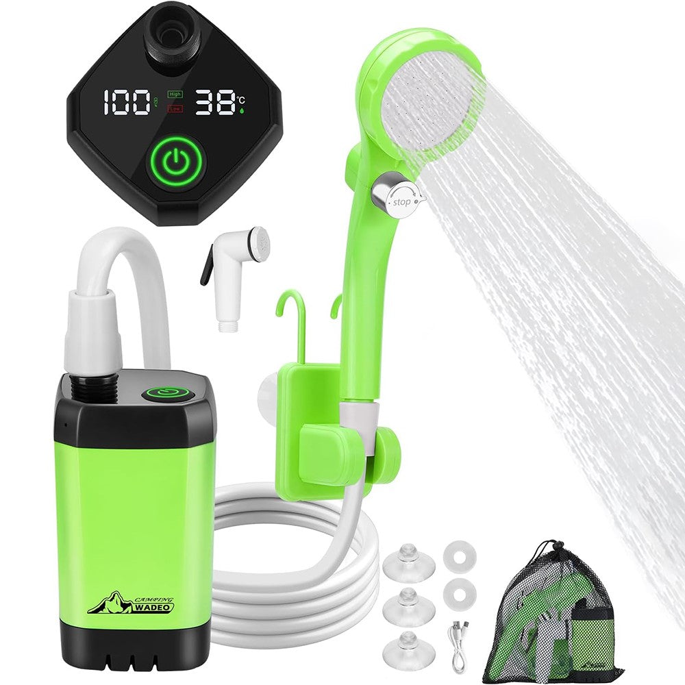Portable Digital Display Camping Shower USB Rechargeable Outdoor Travel Shower Device