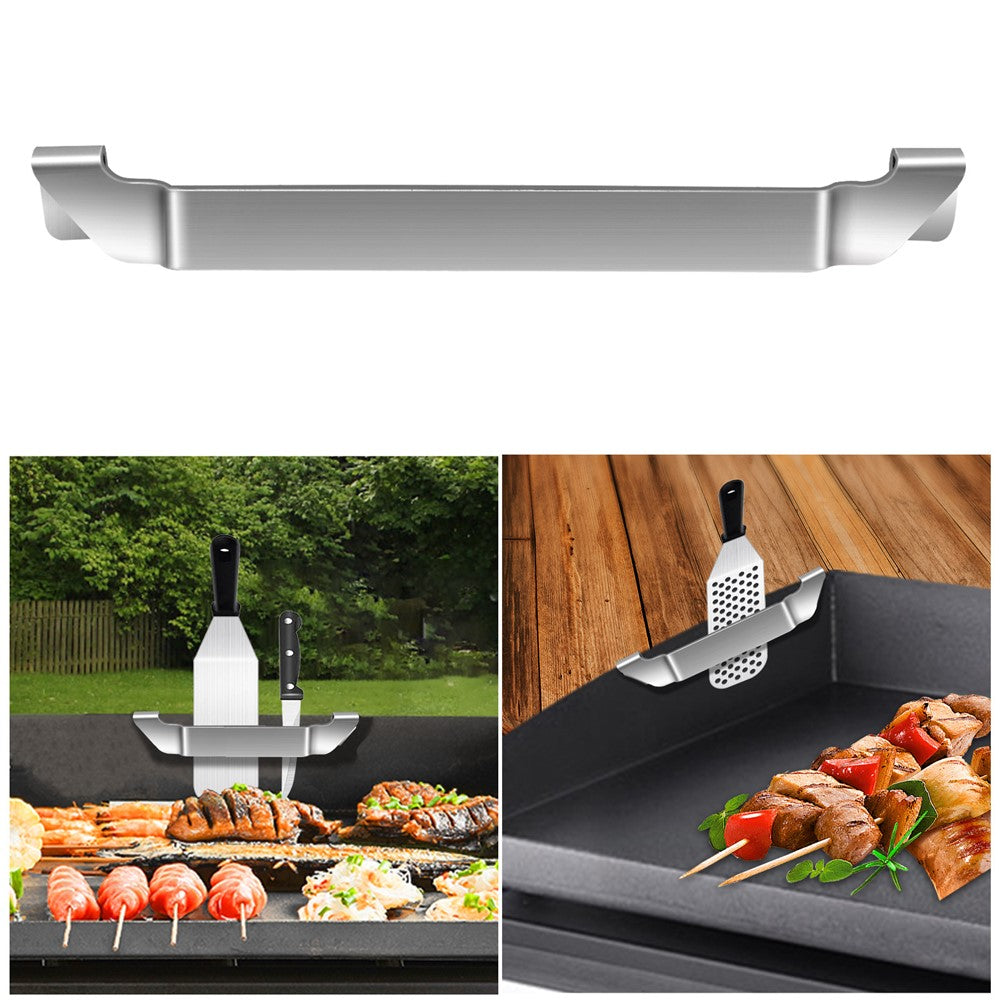 Griddle Spatula Holder 16cm Stainless Steel Barbecue Tool Hold Rack Picnic Accessories, Size S