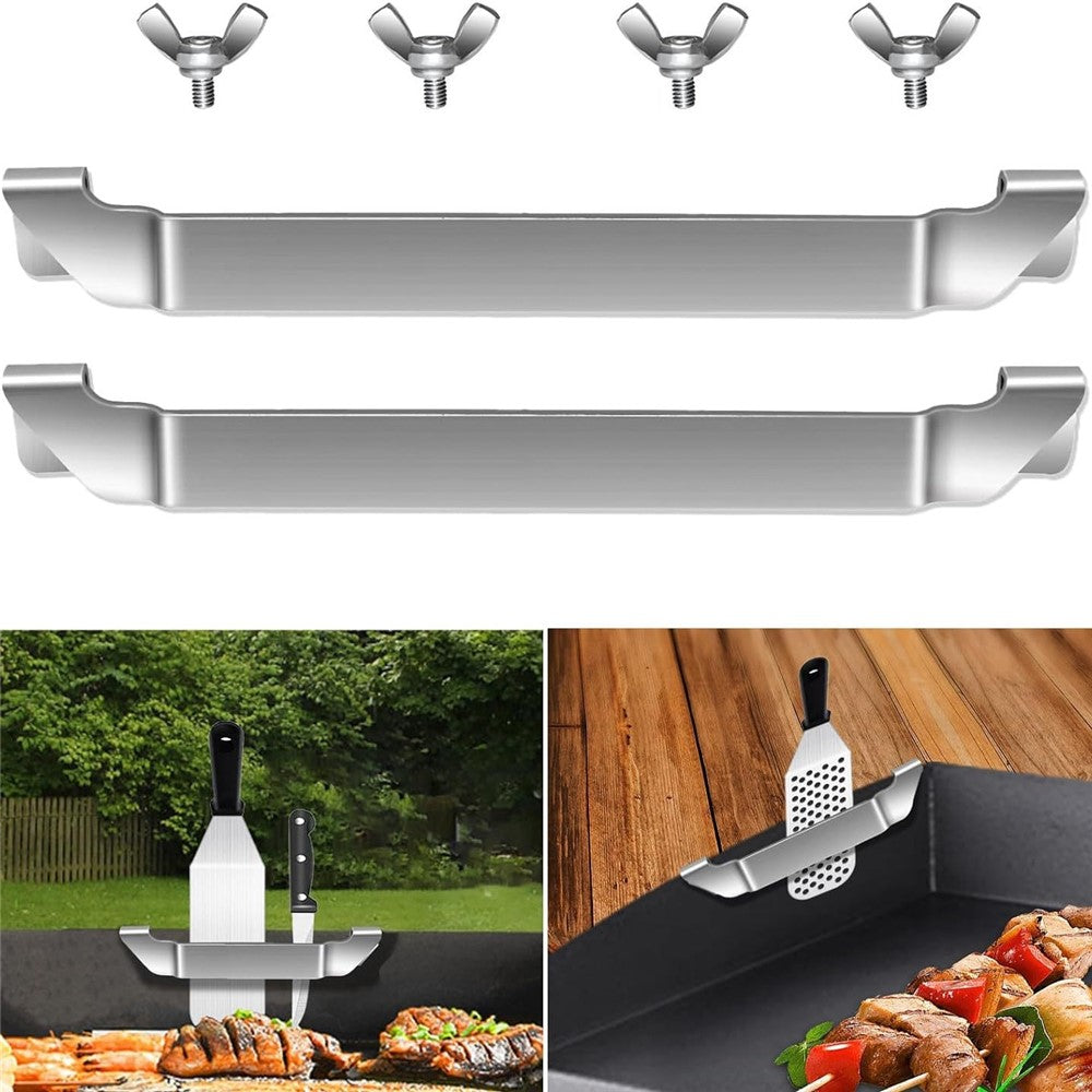 Griddle Spatula Holder 20cm Stainless Steel Barbecue Tool Hold Rack Pi