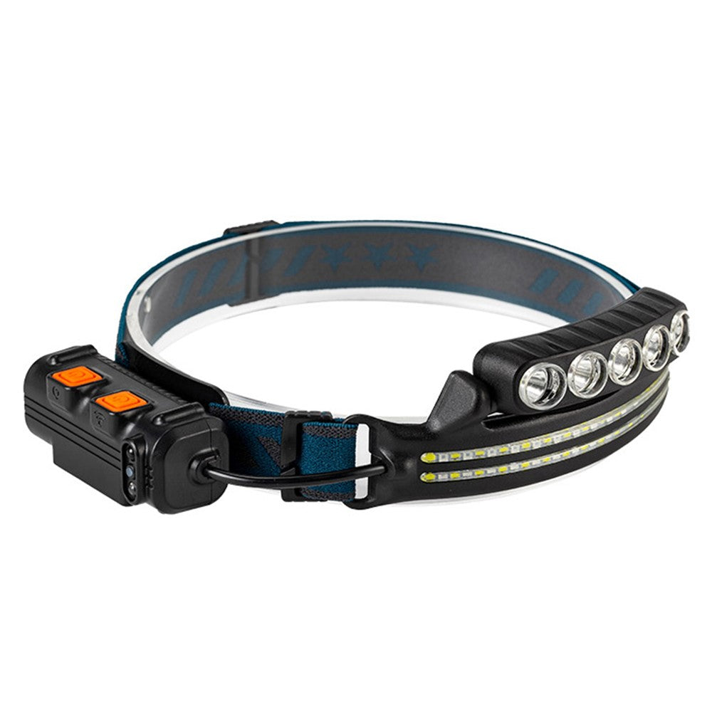 W691-1 Inductive Headlamp LED Motion Sensor Headlight Red Light Water Resistance Angle Adjustable Light for Running, Hiking, Reading, Camping, Outdoor Adventure