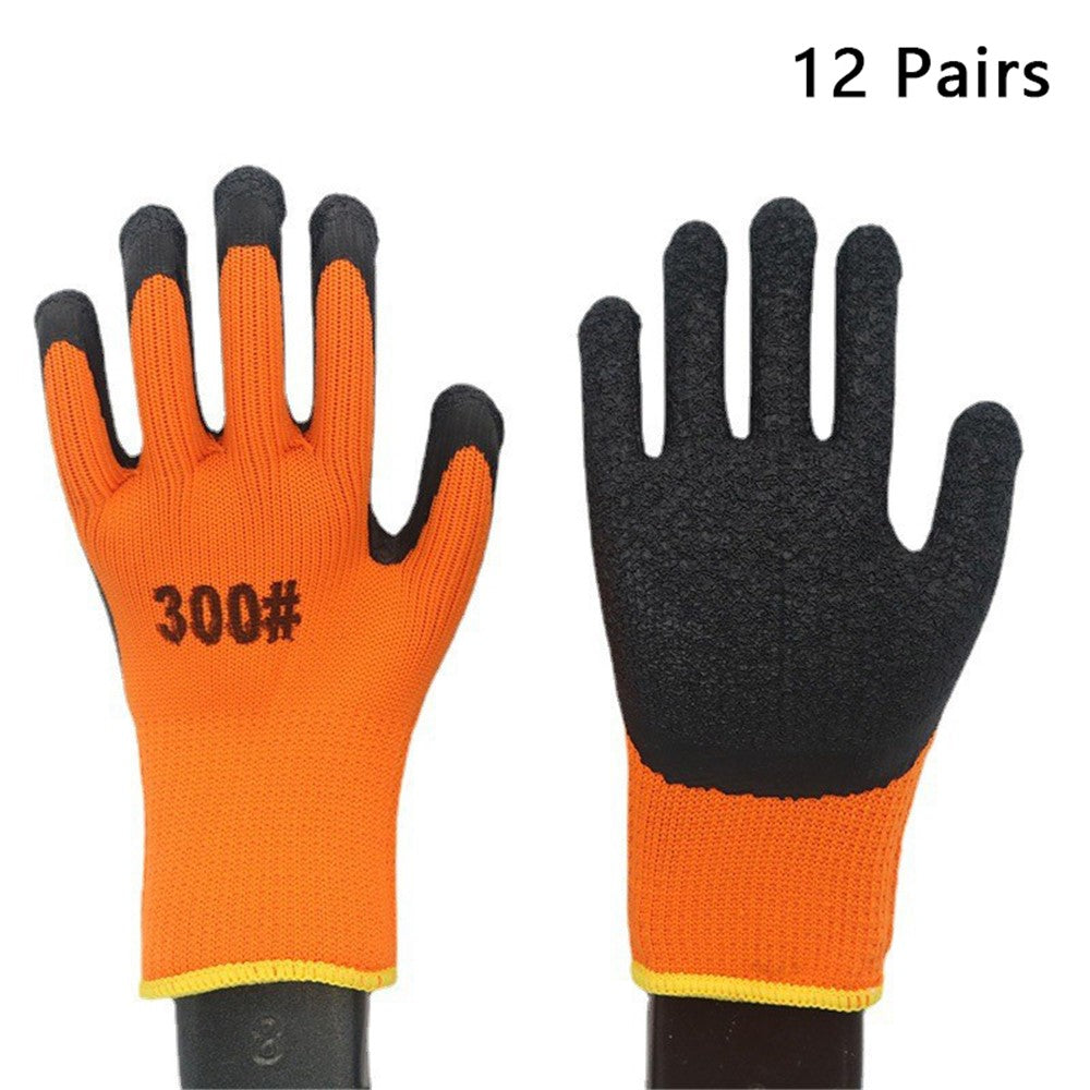 10 Pairs Thicken Knitted Gloves Terry Lining Breathable Labor Protection Gloves