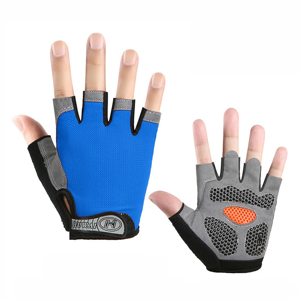 One Pair Half-Finger Gloves Mountain Bike Motorcycle Riding Off-Road Gloves