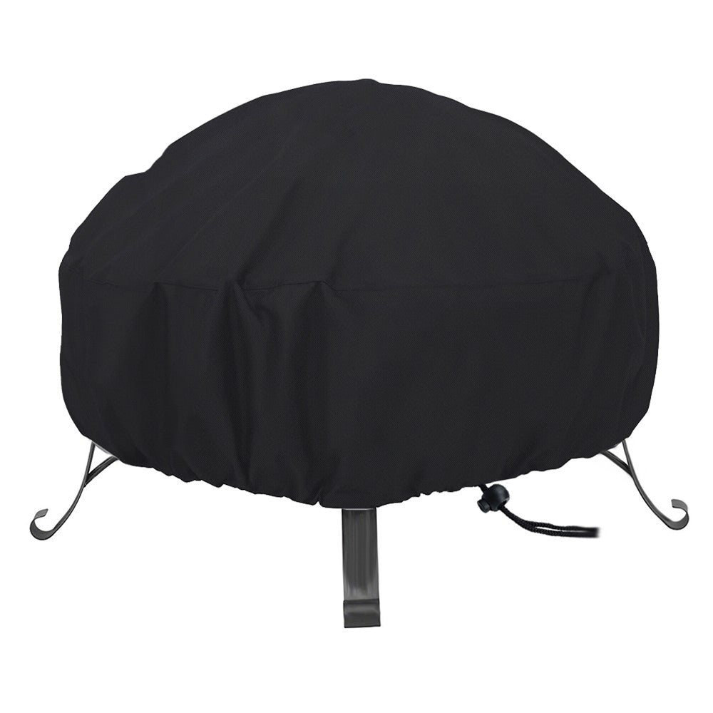 420D Oxford Cloth Waterproof Patio Fire Pit Cover Protector Outdoor Round Grill BBQ Stove Cover 127x61cm 50-inch