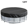 12FT Round Swimming Pool Cover 210D Oxford Cloth Solar Cover for Above Ground Pools