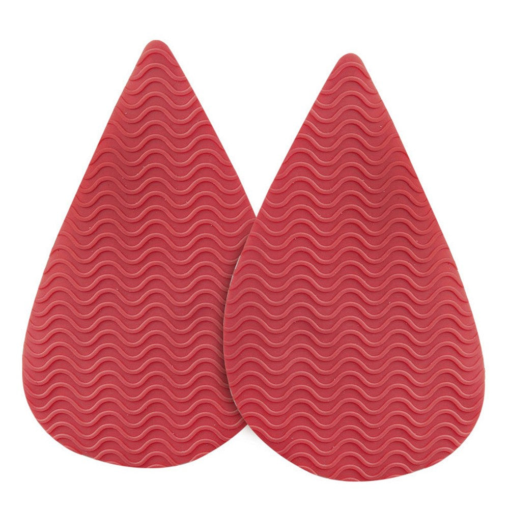 Wave Design Self-Adhesive High Heel Sole Protector Sticker Noise Reduction Silicone Forefoot Pad