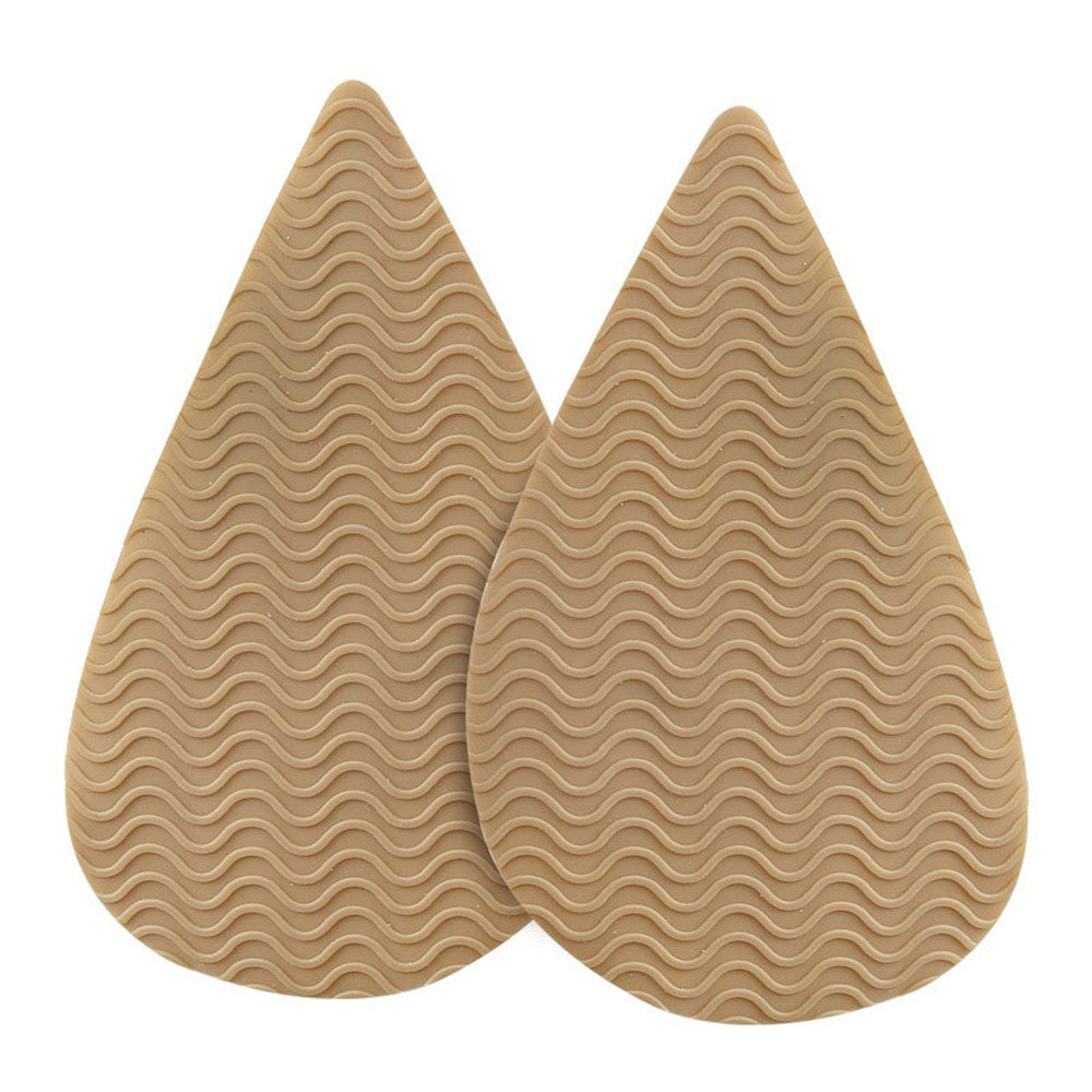 Wave Design Self-Adhesive High Heel Sole Protector Sticker Noise Reduction Silicone Forefoot Pad