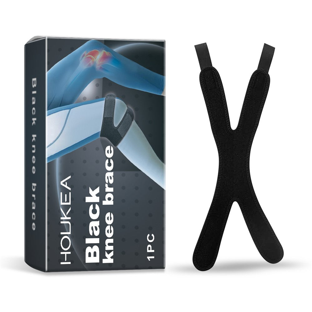 HOUKEA J01-0106-01 1Pc X Shape Knee Wrap Therapy Recovery Support Brace for Outdoor Sports