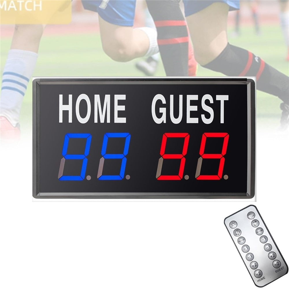Electronic Scoreboard Aluminum Alloy LED Display Sports Score Keeper with Remote Control