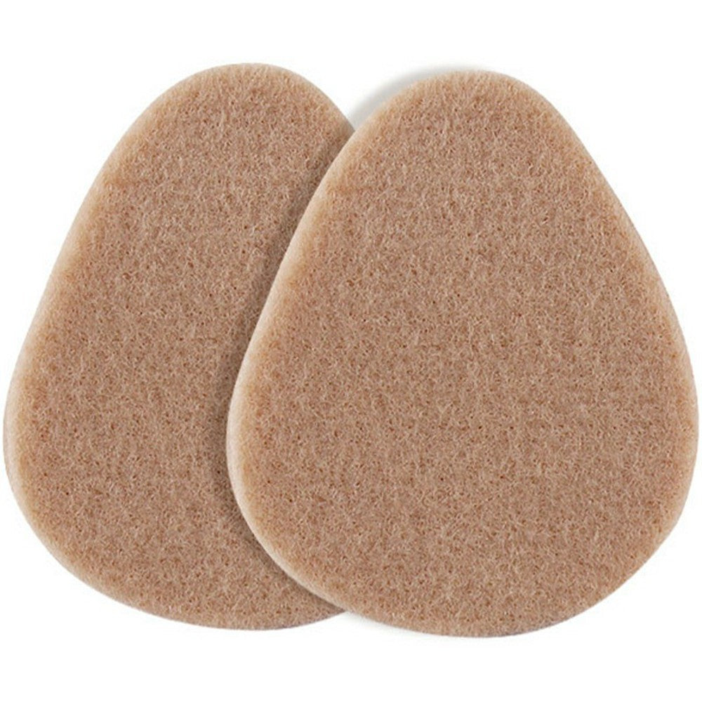 1 Pair Peach Shape Thickened Half Insoles High Heel Cushion Pads Wool Forefoot Inserts