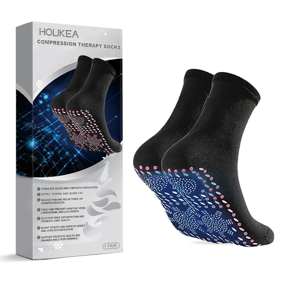 HOUKEA HK-B05-0034-01 Massage Socks Relieve Discomfort Warm Skin-Friendly Massage Care Socks