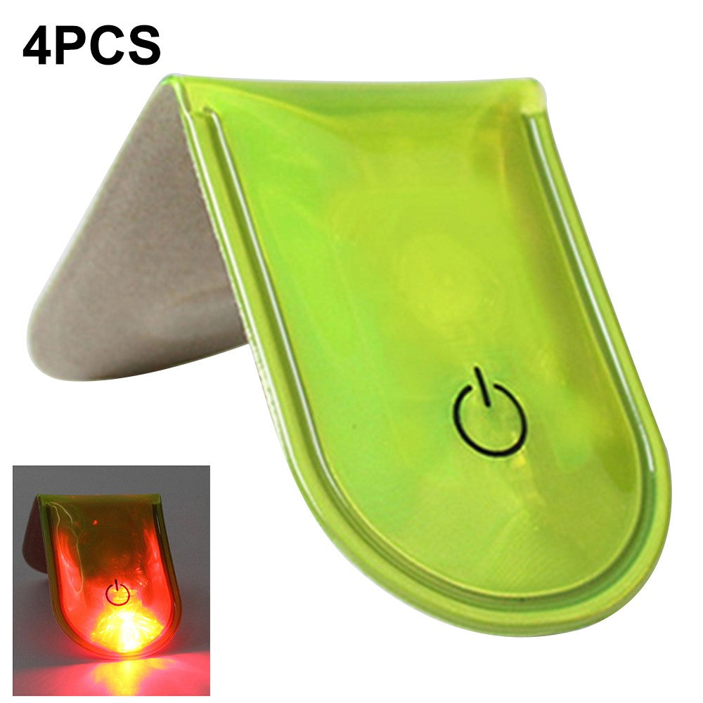 4Pcs LED Magnetic Clip Lights Safety Warning Flashers for Night Running Camping Outdoor Activities