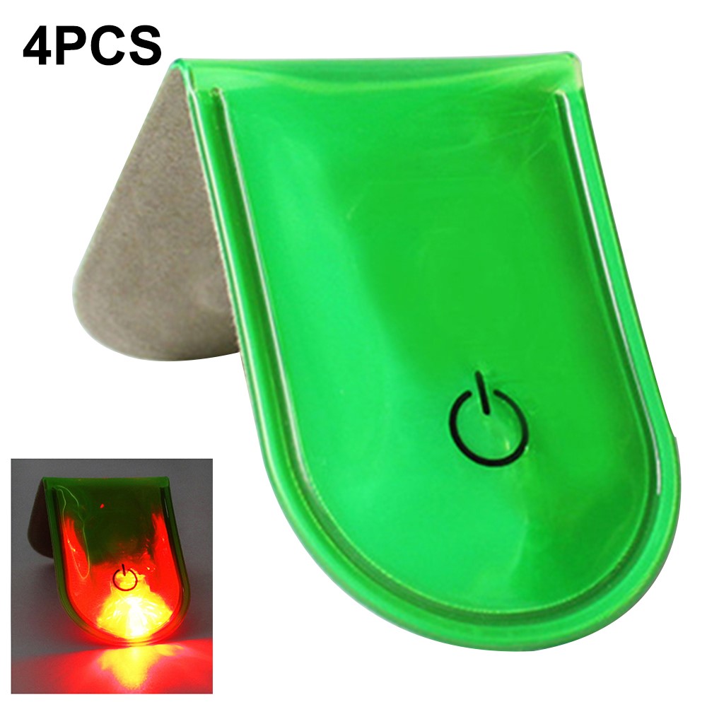 4Pcs LED Magnetic Clip Lights Safety Warning Flashers for Night Running Camping Outdoor Activities