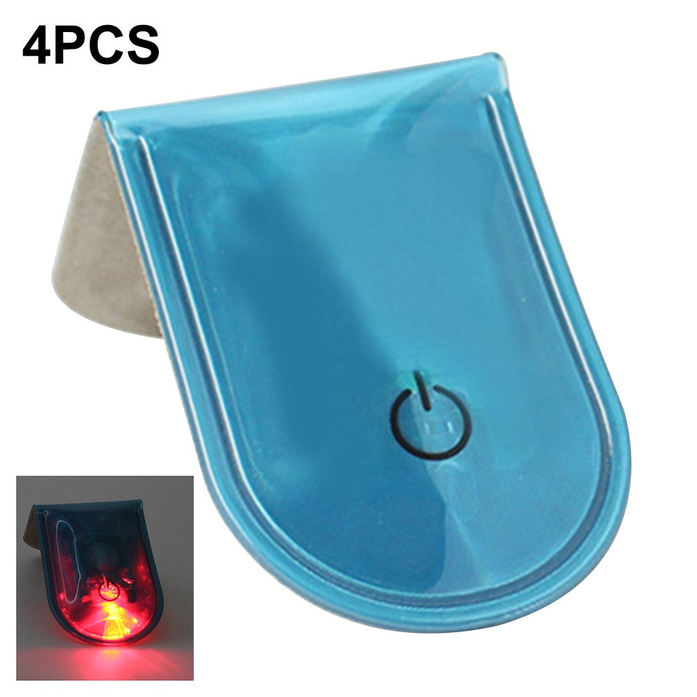 4Pcs LED Magnetic Clip Lights Safety Warning Flashers for Night Running Camping Outdoor Activities