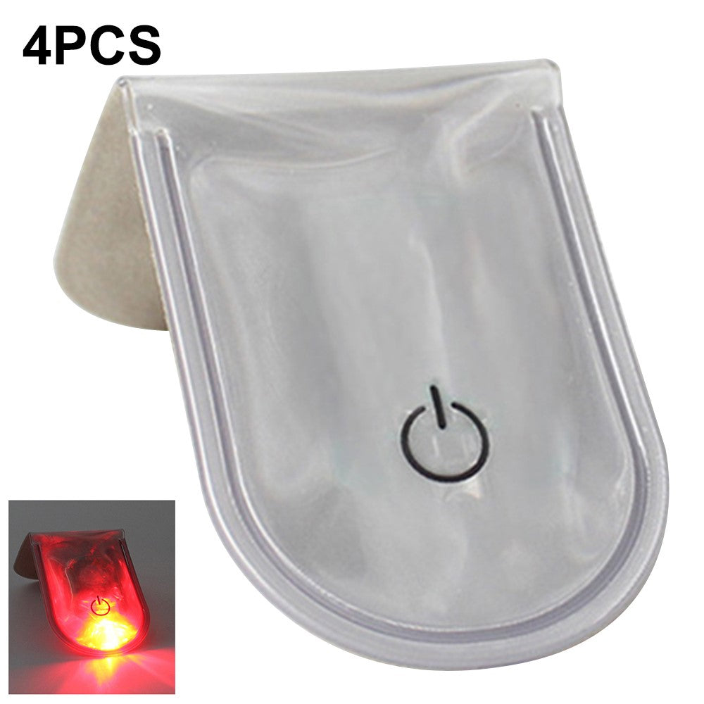 4Pcs LED Magnetic Clip Lights Safety Warning Flashers for Night Running Camping Outdoor Activities
