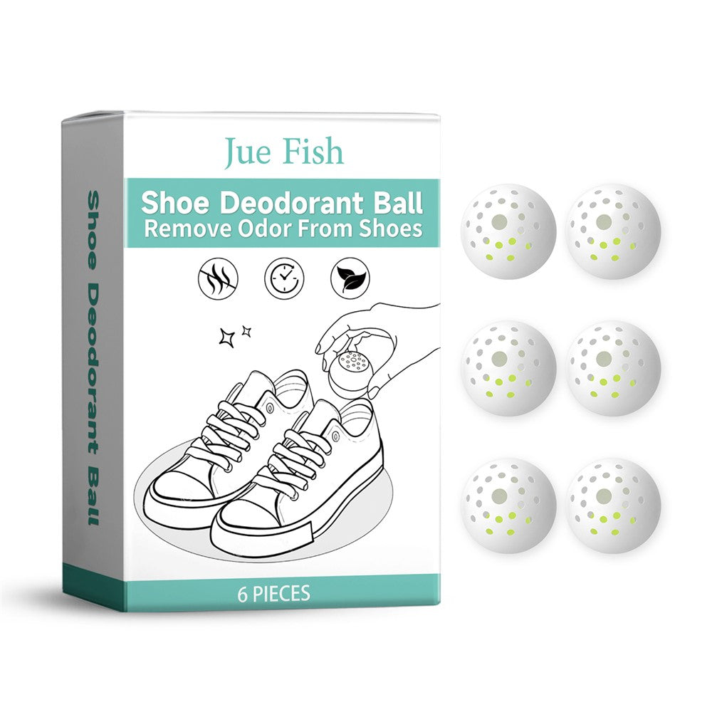 JUE-FISH JU-C03-0020-01 6Pcs Shoe Deodorizer Balls Odor Eliminator for Footwear Freshener