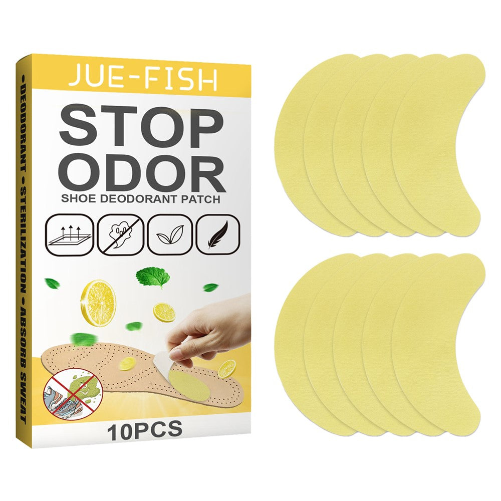 JUE-FISH cct0108cz01 10Pcs Shoe Deodorizer Pads Odor Eliminator Shoe Patch for Sneakers / Sports Shoes