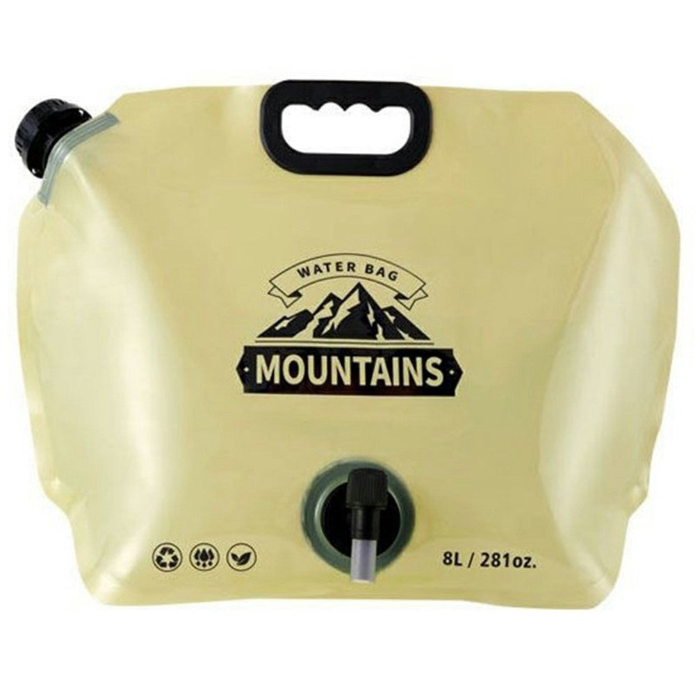 Portable Water Container 8L Large Capacity Collapsible Water Carrier for Camping Hiking BPA Free, No FDA