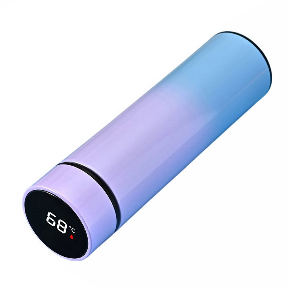500ML Gradient Color Insulated Bottle with Smart Temperature Display 304 Stainless Steel Double Wall Vacuum Cup