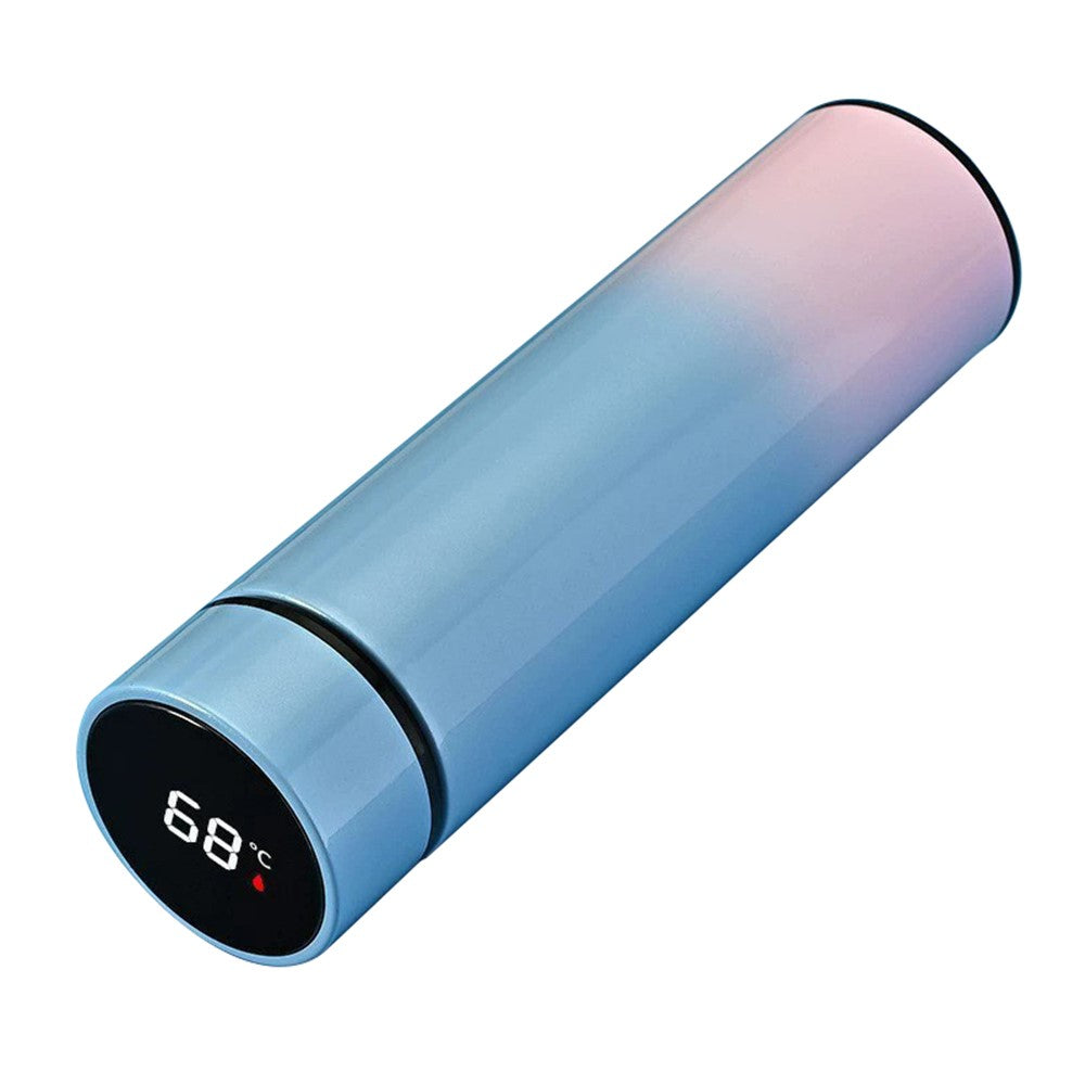 500ML Gradient Color Insulated Bottle with Smart Temperature Display 304 Stainless Steel Double Wall Vacuum Cup