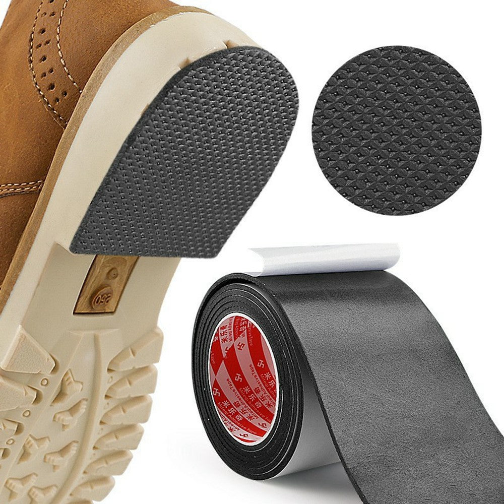 60mm Wide 1m Long Grid Texture Anti-Slip Shoe Sole Sticker Worn Shoe Bottom Self-Adhesive EVA Repair Patch