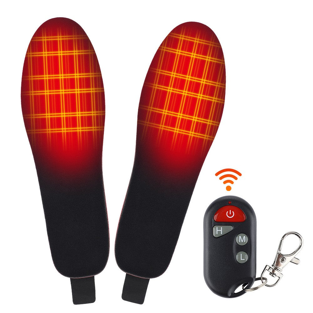 1Pair Electric Heated Insoles Three-Speed Wireless RC Heating Insoles Temperature Regulation Warm Insoles Foot Care Devices