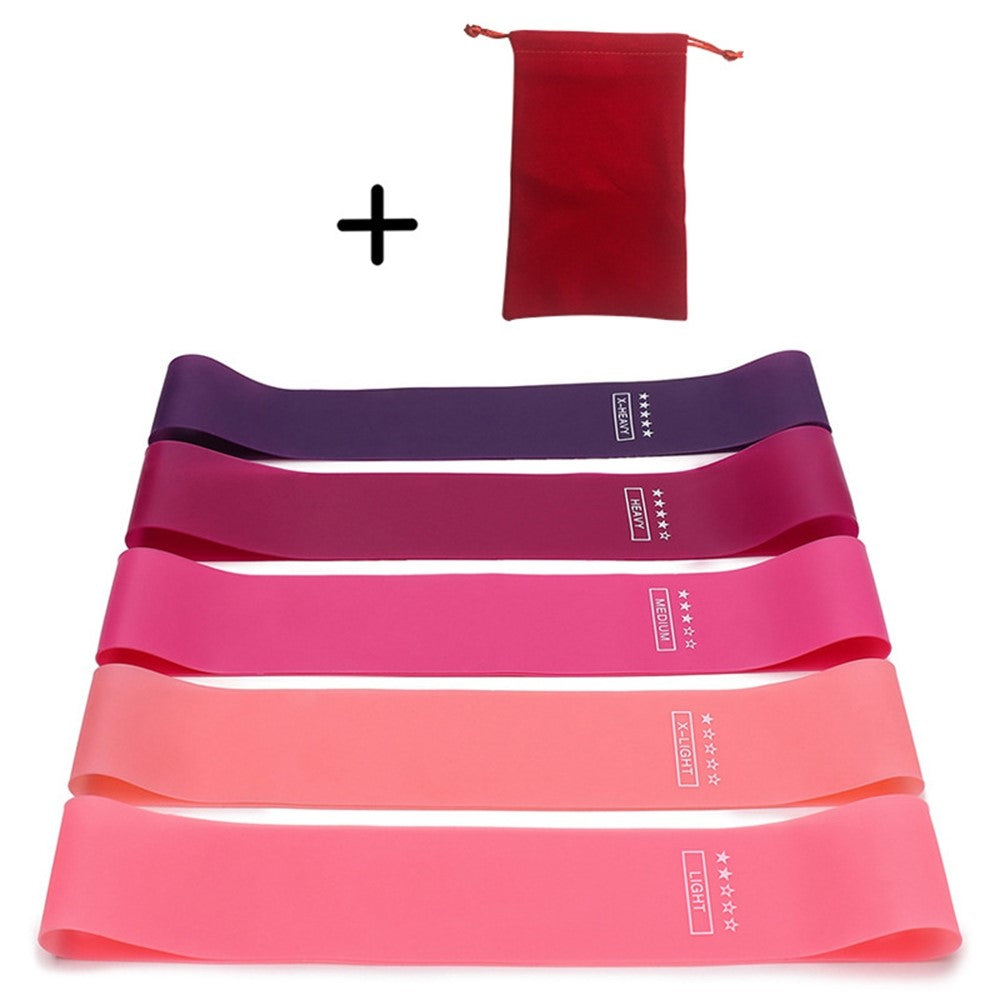 5Pcs Natural Latex Resistance Bands Women Squat Booty Yoga Fitness Equipment Strength Training Exercise Bands