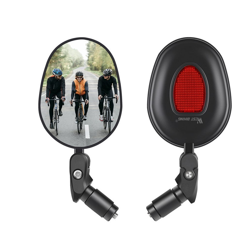 1Pc WEST BIKING YP0720031 Wide Angle Bike Rearview Mirror 360° Rotation MTB Road Bicycle Handlebar Mirror