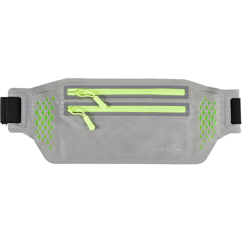 Ultra-thin Dual Zipper Outdoor Running Sports Waist Bag 7.2-inch Phone Storage Fanny Pack