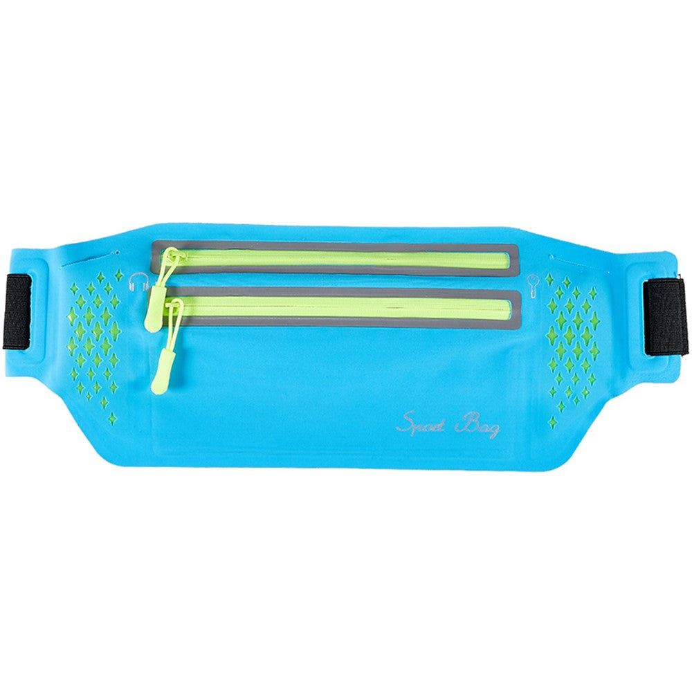 Ultra-thin Dual Zipper Outdoor Running Sports Waist Bag 7.2-inch Phone Storage Fanny Pack