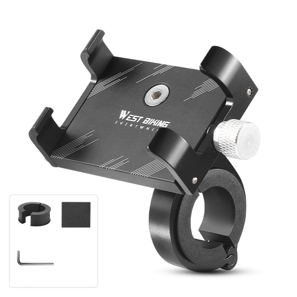 WEST BIKING YP0715068 Bike Handlebar Phone Holder Aluminum Alloy Cycling Phone Bracket