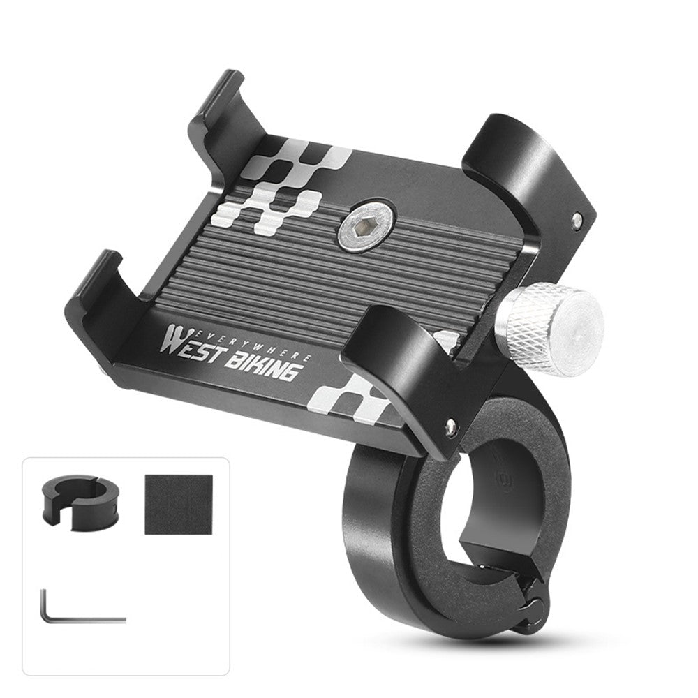 WEST BIKING YP0715068 Bike Handlebar Phone Holder Aluminum Alloy Cycling Phone Bracket