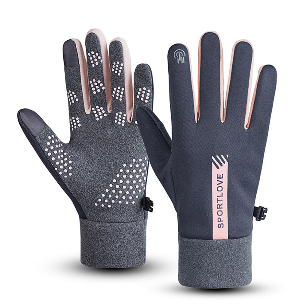 AL679542738 1 Pair Winter Cycling Gloves Water Resistant Windproof Anti-Slip Touch Screen Bike Gloves
