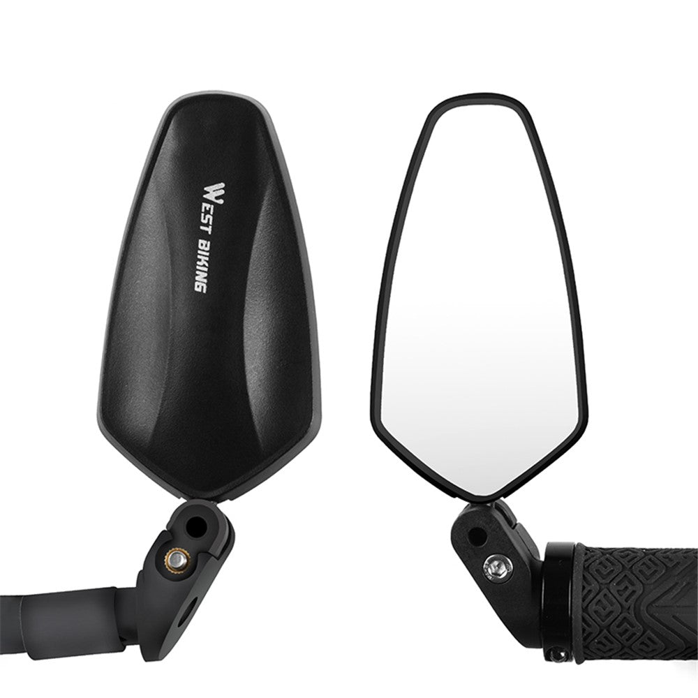 WEST BIKING Short Style MTB Bicycle Bike Handlebar Rearview Mirror 360 Degree Rotatable Safe Cycling Handlebar Mirror
