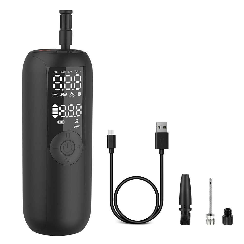 LP1 Outdoor Portable Smart Tire Pump with LED Light, Car Bike Mini Inflator