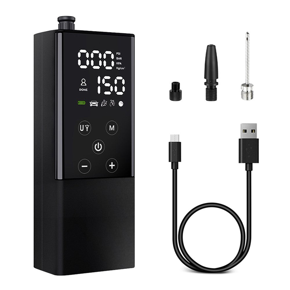 GP2 Portable Digital Touch Screen Air Pump Mini Tire Inflator with LED Light