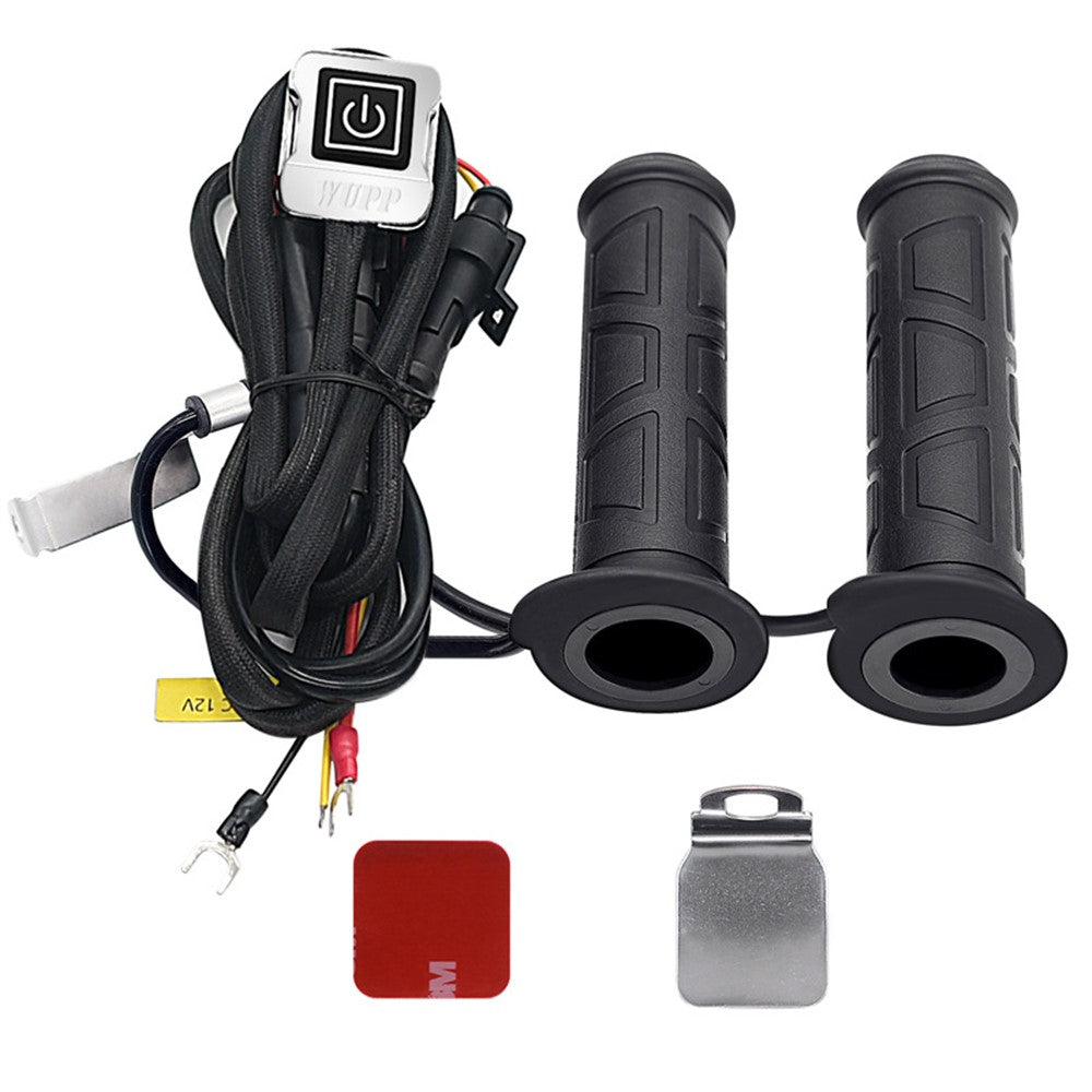 WUPP CSZH-1838B1 1 Pair 12V Heated Handle Grips Motorbike Scooter Hot Grips with 1.5m ACC Cable