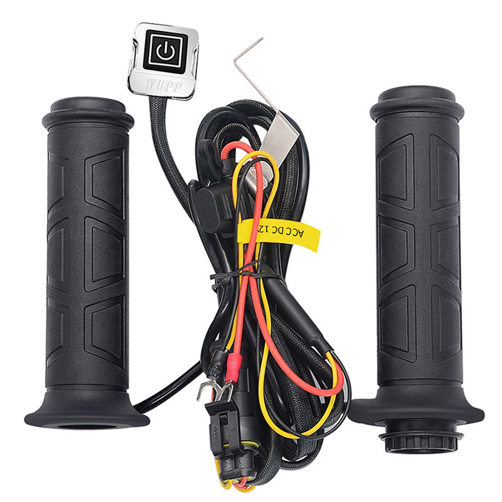 WUPP CSZH-1839A1 1 Pair 12V Heated Handle Grips Scooter Hot Grips with 5+1 Temperature Adjustable