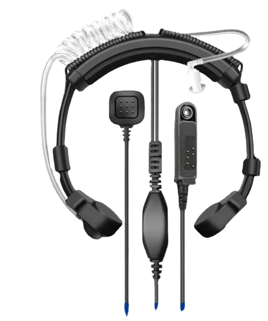Waterproof Adjustable Acoustic Throat Mic Headset Tactical Acoustic Tube for Baofeng UV-9R PRO UV 9R Plus Walkie Talkie Earpiece-WAYBIKER