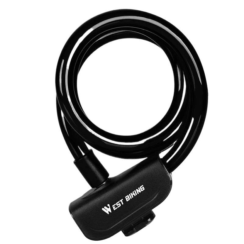 WEST BIKING Bicycle Cable Lock Outdoor Cycling Anti-theft Lock With Keys Steel Wire Security Bike Accessories 1.2M Bicycle Lock-WAYBIKER
