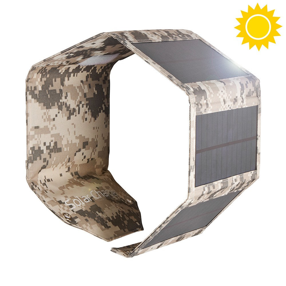 SPB5Z Foldable 5 Solar Panel Charger 10W 5V Portable Solar Charger for Outdoor Hiking Camping