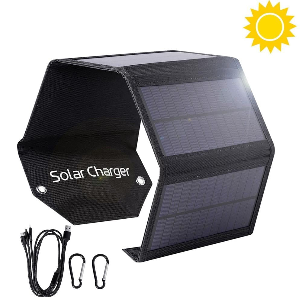 SPB4Z Foldable 4 Solar Panel Charger 8W 5V Portable Solar Charger for Outdoor Hiking Camping