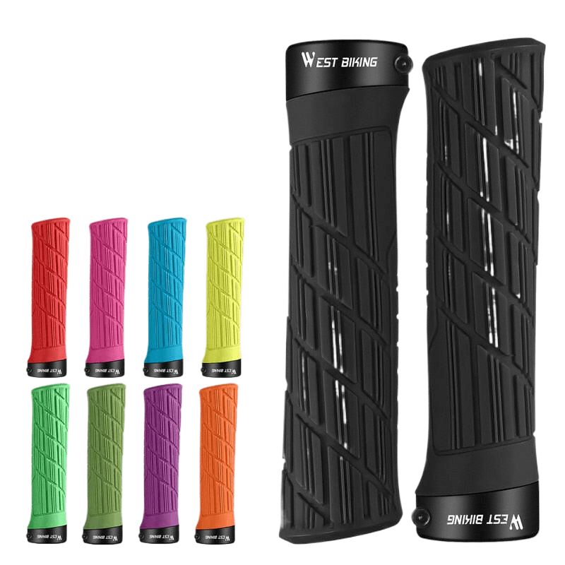 WEST BIKING Bicycle Handlebar Cover Soft Rubber MTB Road Bike Grips Shockproof Anti-Slip Colorful Grips Cycling Handlebar Grips-WAYBIKER