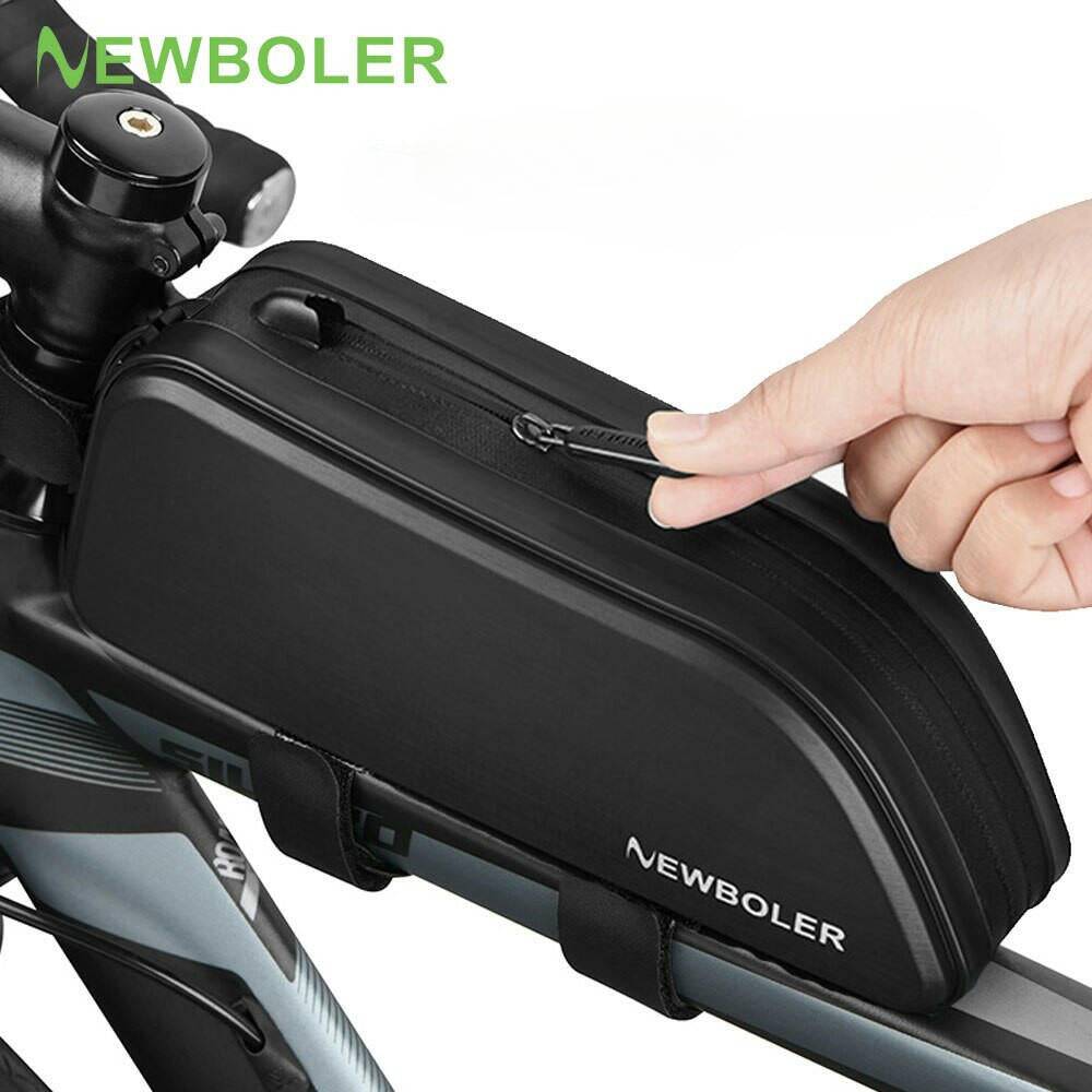 NEWBOLER Bicycle Bag Rainproof Cycling Top Front Tube Frame Bag Large Capacity MTB Road Bicycle Pannier Black Bike Accessories-WAYBIKER
