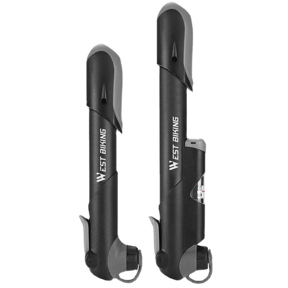 WEST BIKING Portable Bicycle Pump Mini Hand Pump Gauge Cycling Air Pump Ball Toy Tire Inflator Schrader Presta For MTB Road Bike-WAYBIKER